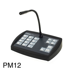 CLOUD PM12 PAGING MICROPHONE Console, gooseneck, 12x zone, digital