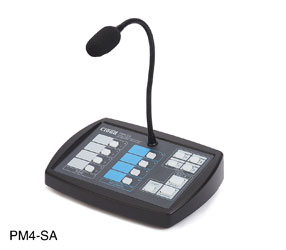 CLOUD PM4-SA PAGING MICROPHONE Console, gooseneck, 4x zone, digital, spot announcer, MP3 playback