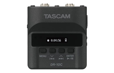 TASCAM DR-10CS PORTABLE RECORDER In-line, for micro SD card, Sennheiser radiomic connectors in, out