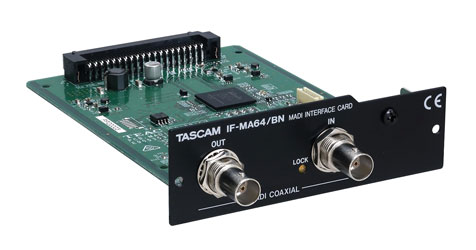 TASCAM IF-MA64-BN INTERFACE CARD 64-channel MADI, coaxial, for DA6400