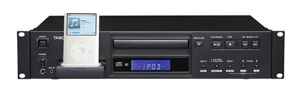 TASCAM CD-200iL CD PLAYER With iPod dock, MP3/WAV, RCA phono, S-PDIF, 3.5mm aux, 2U