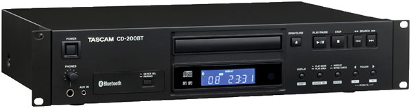 TASCAM CD-200BT CD PLAYER Bluetooth, MP3/WAV, CD/CD-R/CD-RW, optical out, IR, 2U
