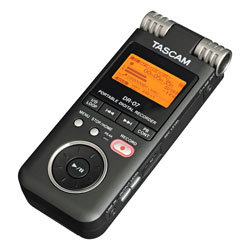 TASCAM DR-07 PORTABLE RECORDER For SD / SDHC card, stereo, 2x inbuilt microphone, mic / line in