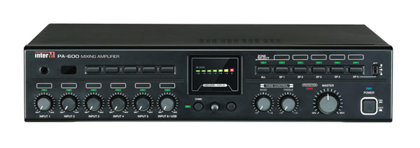 INTER-M PA600 MIXER AMPLIFIER 6x mic/line inputs, 1x telephone input, 600W/4ohm/70V/100V