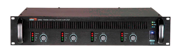 INTER-M DPA150Q POWER AMPLIFIER 4x 150W, AC or DC powered, terminal outputs, 2U