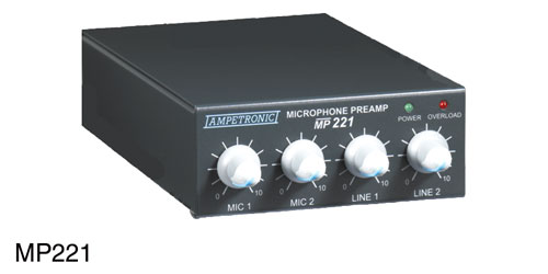 AMPETRONIC MP221 MICROPHONE PREAMPLIFIER