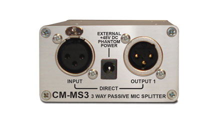 SONIFEX CM-MS3 MICROPHONE SPLITTER Passive, 3-way splitter, XLR connections