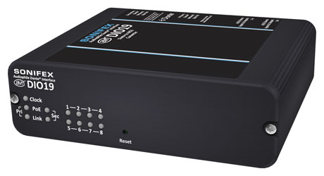 SONIFEX AVN-DIO19 AUDIO INTERFACE Dante, PoE powered, bi-directional, Dante to AES3