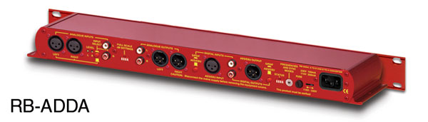 SONIFEX RB-ADDA A/D AND D/A CONVERTER Audio, AES/EBU or S/PDIF, 1U rackmount, 24-bit 96kHz capable