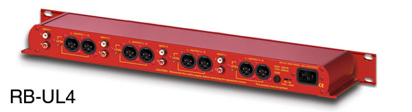 SONIFEX RB-UL4 PRO-INTERFACE Unbalanced to balanced, quad stereo, 1U rackmount