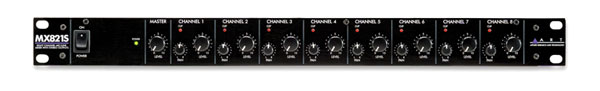 ART MX821S MIXER 8-channel, stereo, mic/line inputs, 1U rackmount