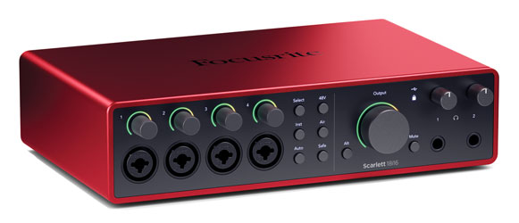 FOCUSRITE SCARLETT 18i16 4TH GEN AUDIO INTERFACE 18x16, USB-C, 4x mic preamps