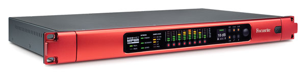 FOCUSRITE REDNET MP8R MIC PREAMP Rackmount, 8-channel, remote controlled, Dante I/O, dual PSU