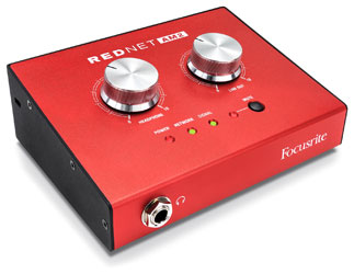 FOCUSRITE REDNET AM2 MONITORING DEVICE Desktop, headphone output, dual line outputs, Dante