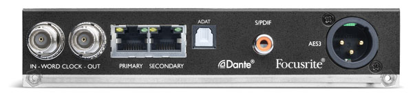 FOCUSRITE ISA ADN2 DANTE INTERFACE CARD For ISA ONE, analogue to digital, 2-channel