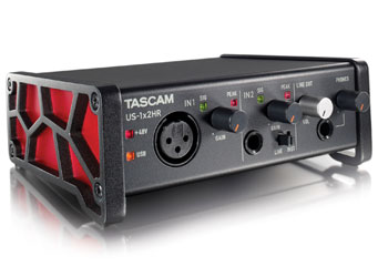 TASCAM US-1X2HR USB AUDIO INTERFACE 2-in/2-out, 192kHz/24-bit