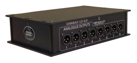 GLENSOUND DARK8O AUDIO INTERFACE Dante/AES67 to analogue, 8 outputs