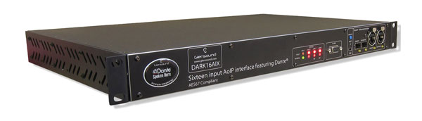 GLENSOUND DARK16I AUDIO INTERFACE Analogue to Dante/AES67, 16 inputs