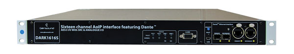 GLENSOUND DARK1616S DANTE INTERFACE 16x16 Dante/AES67, analogue/AES3 I/O, word clock