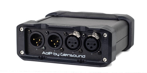 GLENSOUND AOIP22 AUDIO INTERFACE Dante, balanced 3-pin XLR, 2x2 in/out