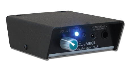 GLENSOUND VIRGIL HEADPHONE AMPLIFIER Desktop, Dante audio input, 6.35/3.5mm jack outputs