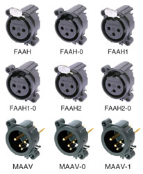 NEUTRIK XLR PANEL CONNECTORS - AA series