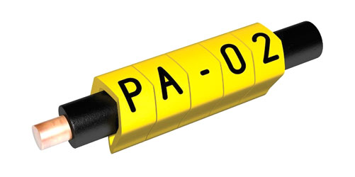 PARTEX CABLE MARKERS PA02-CBY.9 Prefit, 1.3 - 3.0mm, number 9, black on yellow (reel of 500)