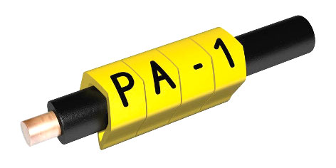 PARTEX CABLE MARKERS PA1-MBY.J Prefit, 2.5 - 5.0mm, letter J, black on yellow (pack of 1000)