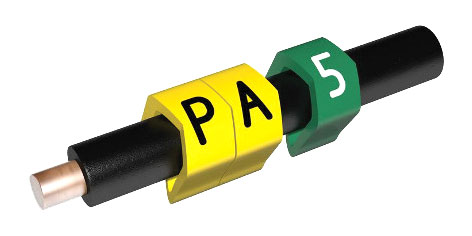 PARTEX CABLE MARKERS PA1-MCC.5 Prefit, 2.5 - 5.0mm, number 5, green (pack of 1000)