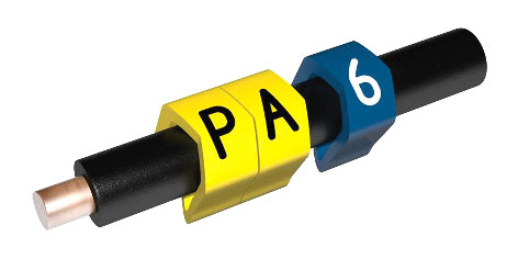 PARTEX CABLE MARKERS PA02-250CC.6 Prefit, 1.3 - 3.0mm, number 6, blue (pack of 250)