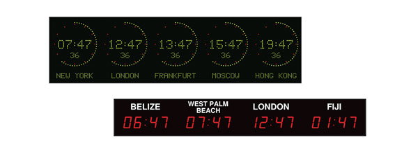 WHARTON CLOCKS - Time Zone Clocks - 4700N, 4700NIL Series