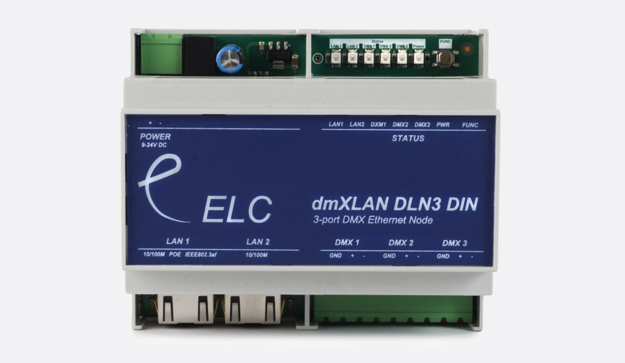 Strand Lighting 6-Port RDM Splitter with 1U Rack Mount and PowerCON  Connector