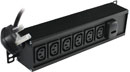 CANFORD ES7880666-T PDU, vertical, 6-way IEC, 2 mtr lead UK 13A 3pin plug