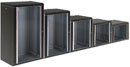 LANDE PROLINE PR16U6045-BL WALL RACK CABINET 16U, 450d, with glass door, black