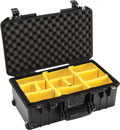 PELI 1535 AIR CASE Internal dimensions 518x284x183mm, with padded dividers, wheeled, black