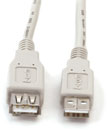 USB CABLE 2.0, Type A male - Type A female, 1 metre