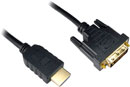 DVI CABLE DVI-D male - HDMI male, 2 metre