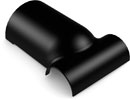 D-LINE FLST5030B 1/2-ROUND CLIP-OVER SKIRTING TEE, 1 x 50x25 to 2 x 30x15, black