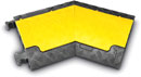 DEFENDER MINI L CABLE PROTECTOR 3-channel, corner, 45-degree left, yellow