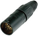 NEUTRIK NC7MX-B XLR Male cable connector, black shell, gold contacts