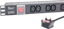 CANFORD PDU Economy, 1U horizontal, 12-way IEC, UK 3 pin plug