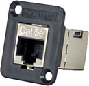 SWITCHCRAFT EHRJ45P5ES Cat5E, shielded, fem-fem feedthrough, black