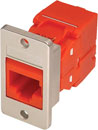 TUK PANEL MOUNT KEYSTONE RJ45 IDC SOCKET Cat6 tool-less, red