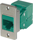 TUK PANEL MOUNT KEYSTONE RJ45 IDC SOCKET Cat6 tool-less, green