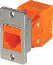 TUK PANEL MOUNT KEYSTONE RJ45 IDC SOCKET Cat6 tool-less, orange