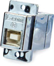 L-COM ECF504-BAS PANEL MOUNT KEYSTONE COUPLER USB 2.0 B-female (front) to A-female (rear), screened