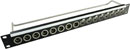 CANFORD XLR TERMINATION PANEL 1U 1x8 Neutrik XLRM (left), 1x8 Neutrik XLRF (right), black