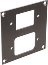 CANFORD UNIVERSAL MODULAR CONNECTION PLATE 1x IEC female, 1x male, dark grey