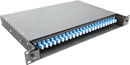 LC SM PANEL, 48 way (24x Duplex) 1U with sliding tray and fibre management, black