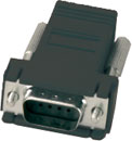 CUSTOM ADAPTER D-SUB 9 way male/RJ45, black